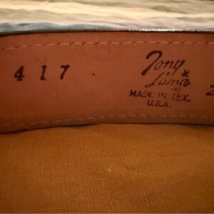 Dark Brown Leather Tony Lama Made In Texas, USA Womens Belt Size 28